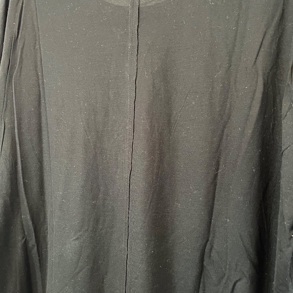 Baja East - Black Liquid Silk T-Shirt - Unisex Chic Draped Tunic - 80% OFF SALE! - Picture 4 of 7